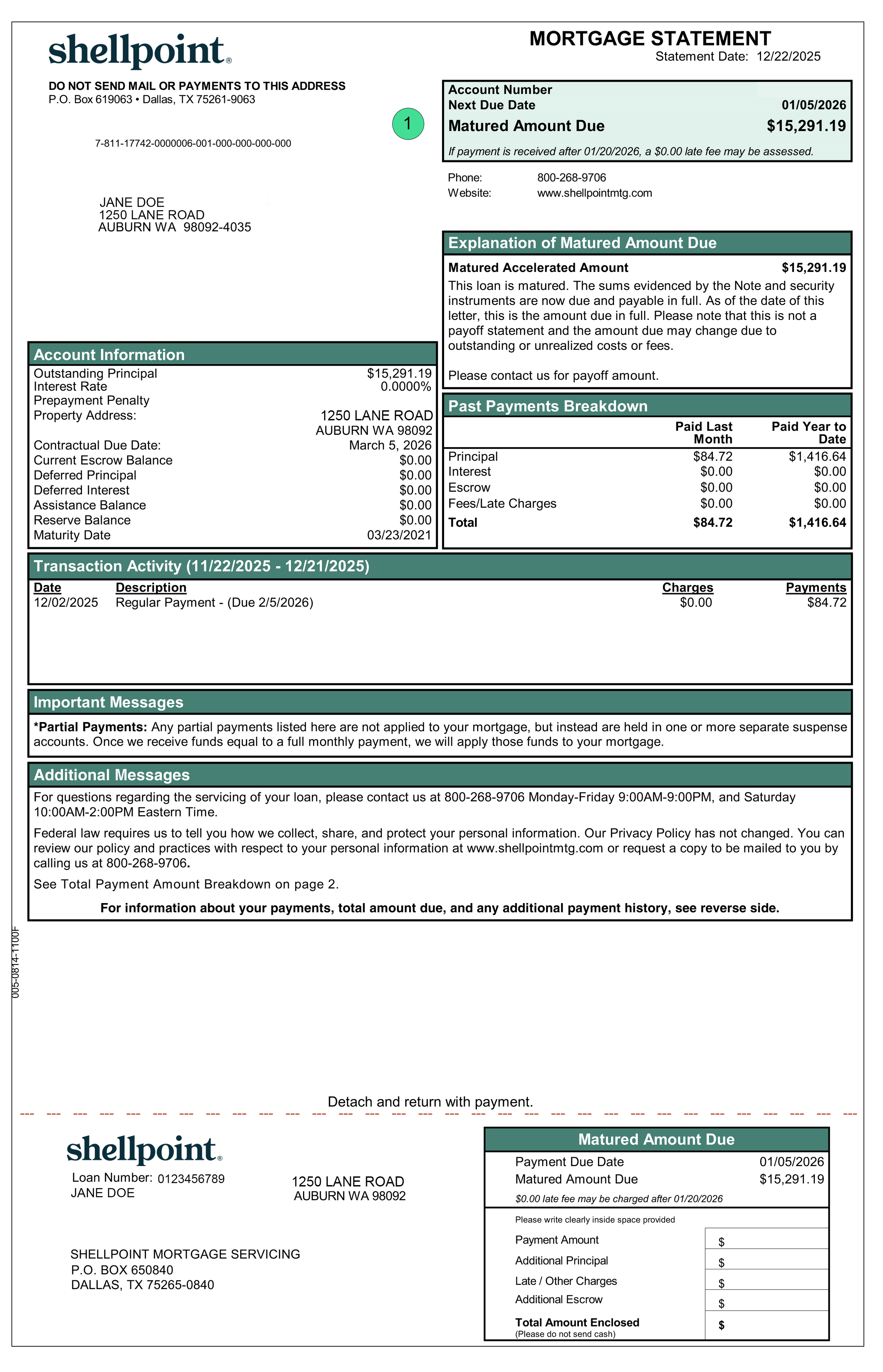 shellpoint mortgage statement